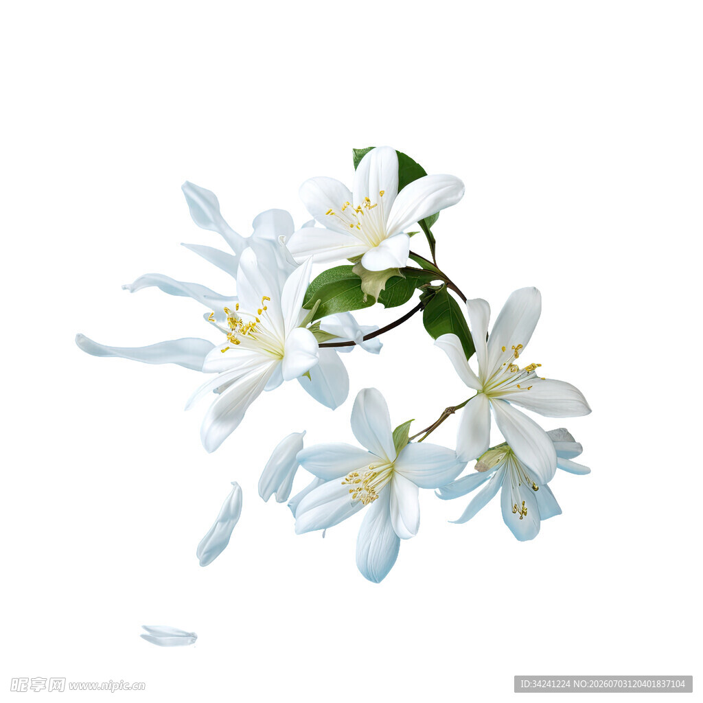 白色花朵特写