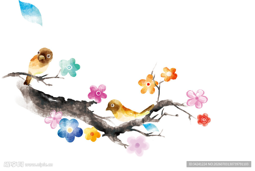 花鸟水墨图