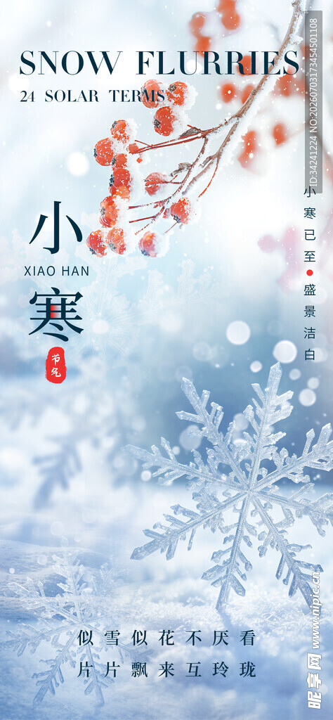 小寒节气海报图片展板