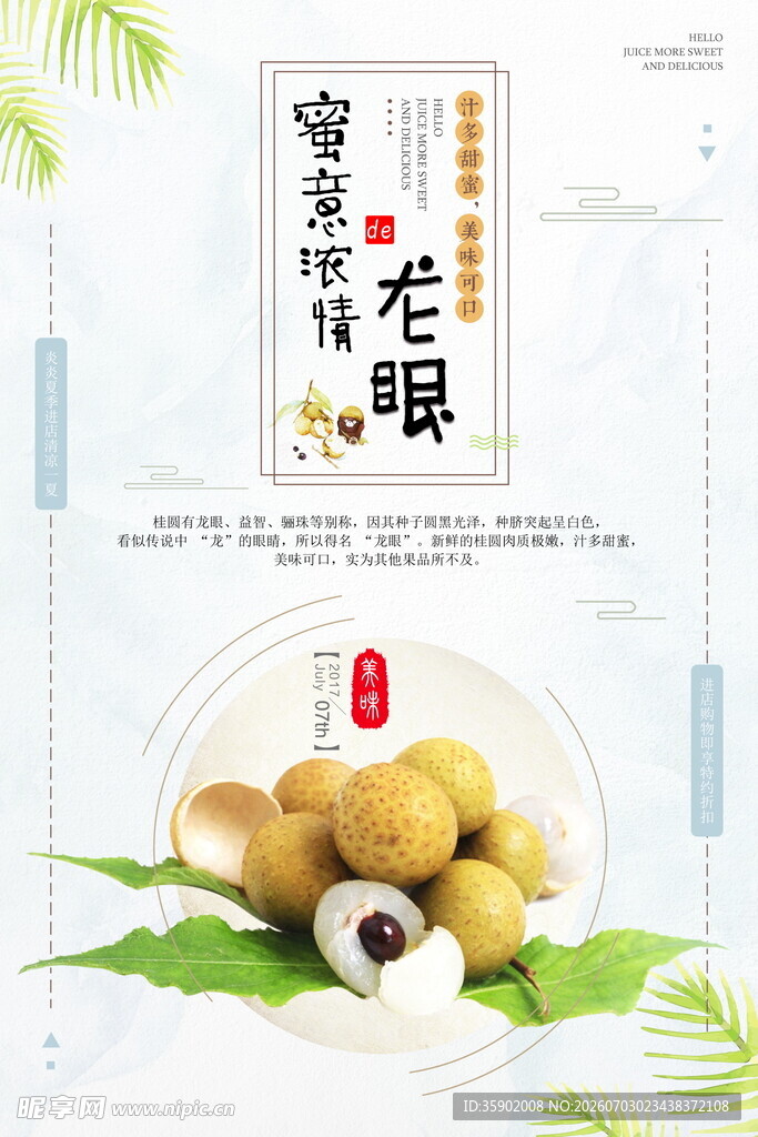 龙眼海报模版