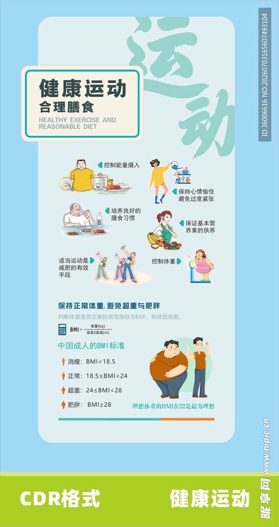 健康运动指南海报