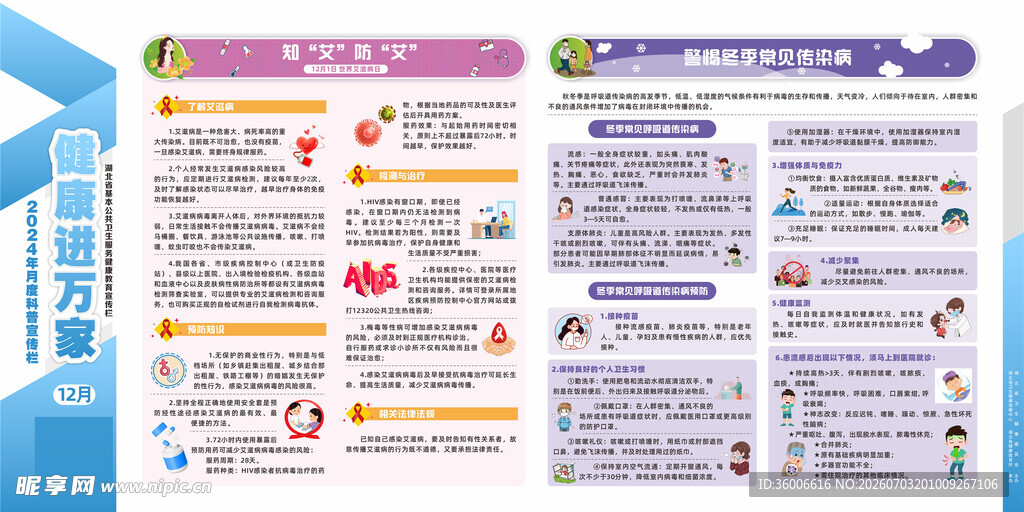 冬季传染病艾滋病健康宣传栏