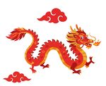 国风红龙素材