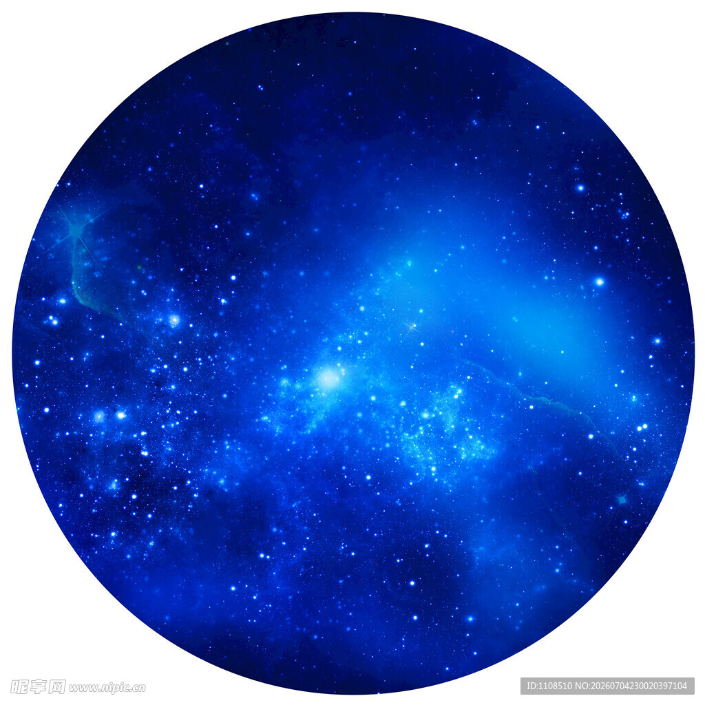 蓝色梦幻星空背景图