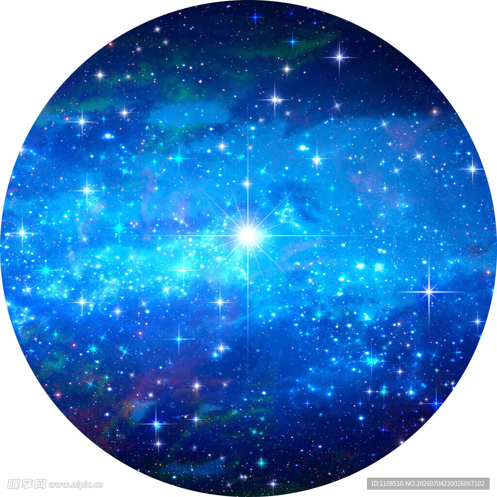 梦幻蓝色星空背景图