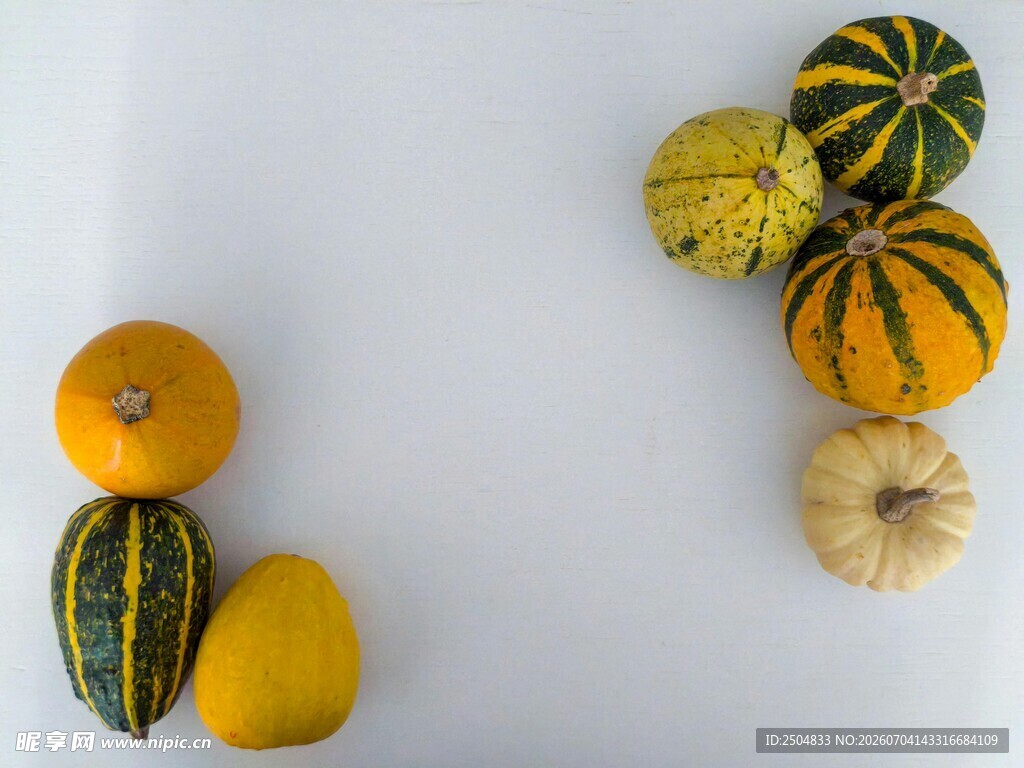 多彩南瓜静物摆拍