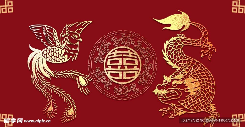 龙凤呈祥中式传统图案
