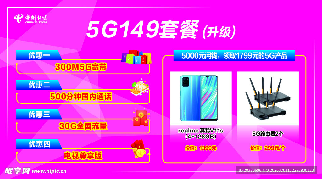 5G 149套餐优惠展示