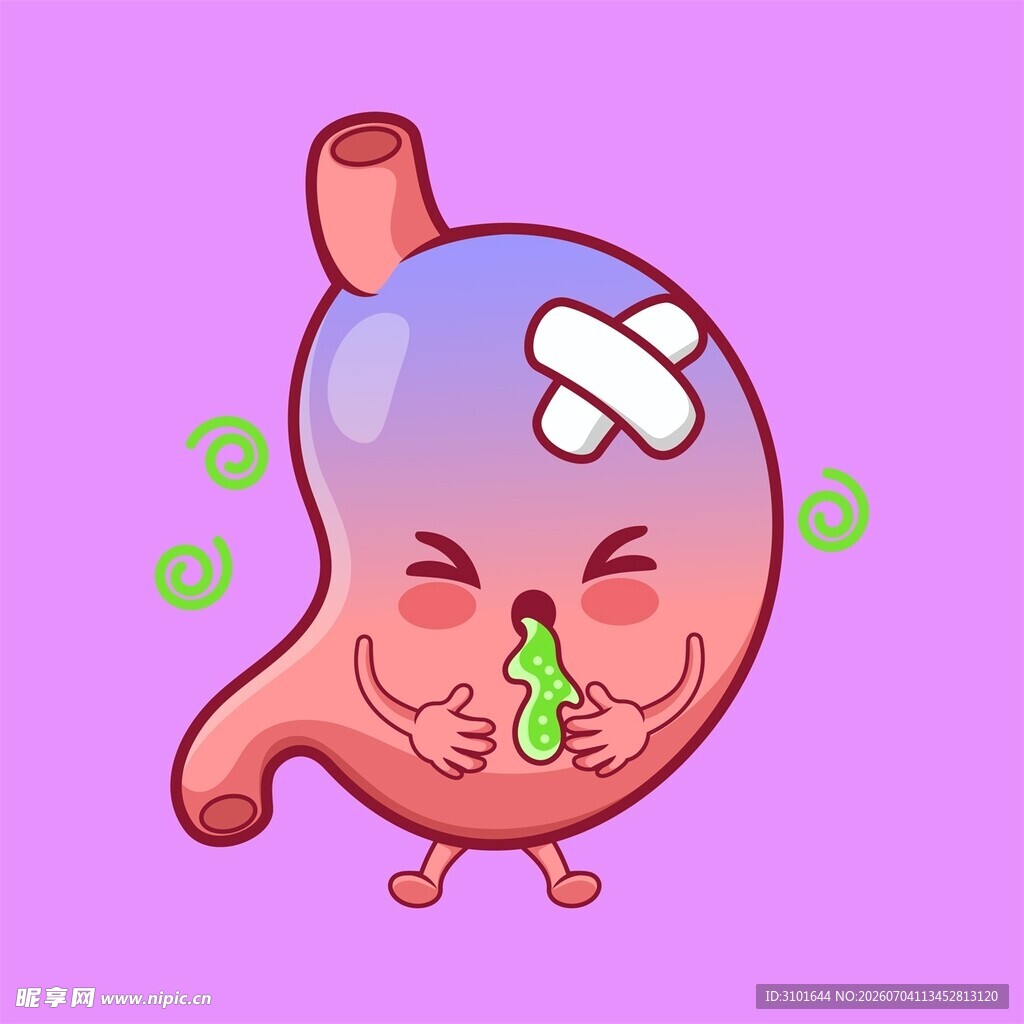 胃酸卡通