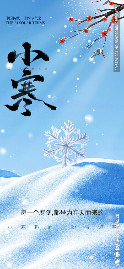 小寒节气海报展板