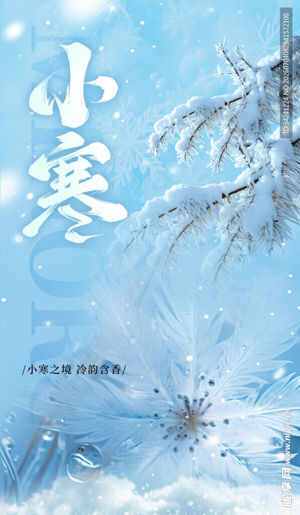 小寒节气海报图片展板