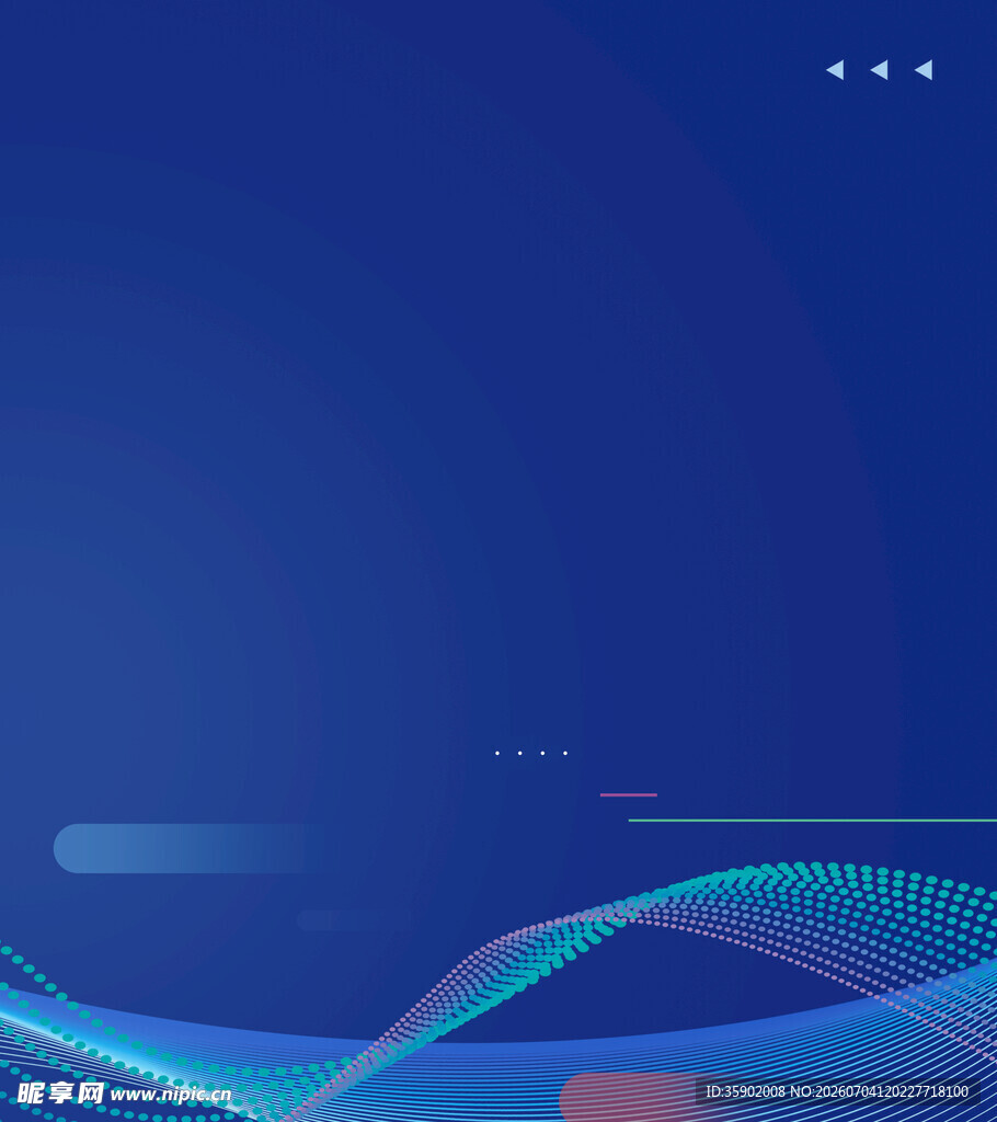 蓝色渐变波浪抽象背景图