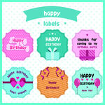 可爱生日标签设计集合