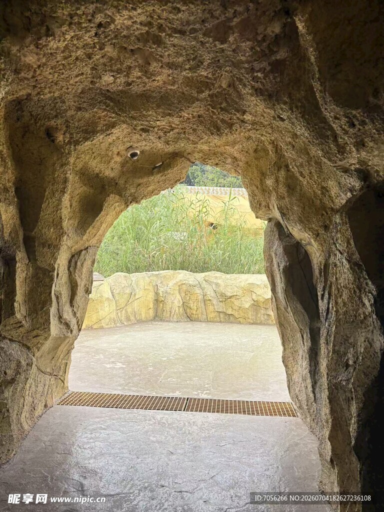 洞穴出口处的自然景观