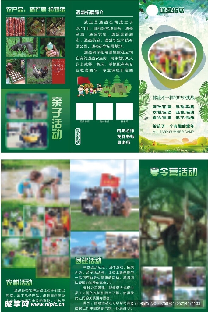 夏令营三折页