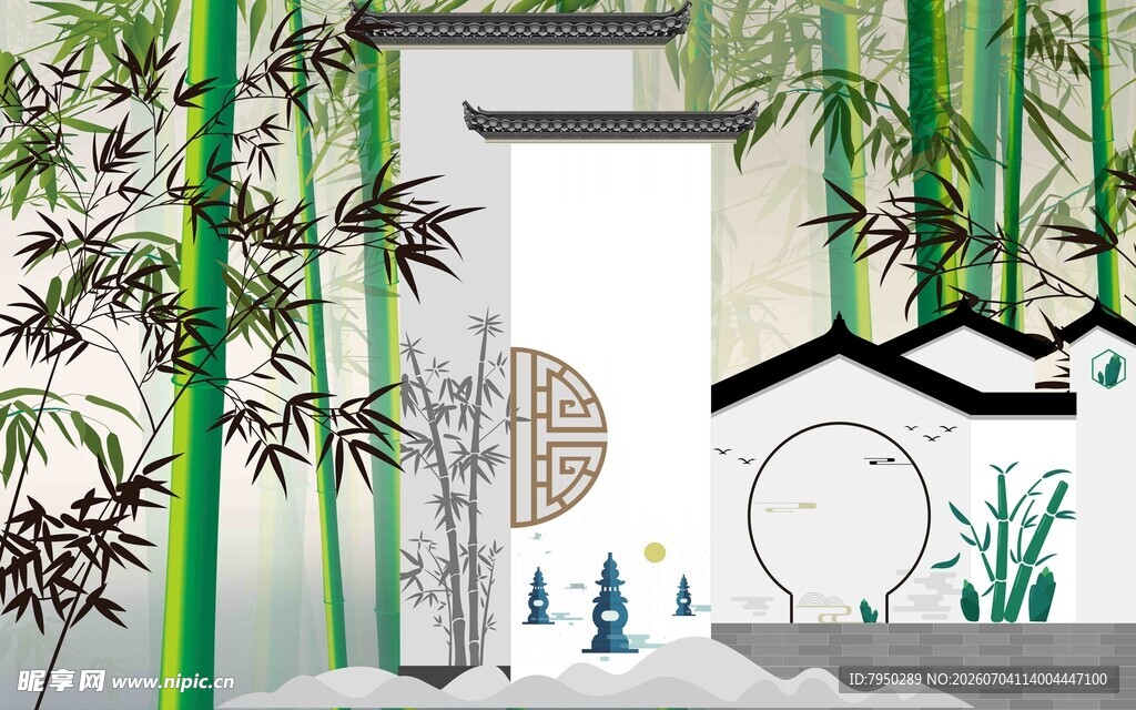 中式竹林风卫浴空间设计