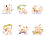 可爱兔子插画集合