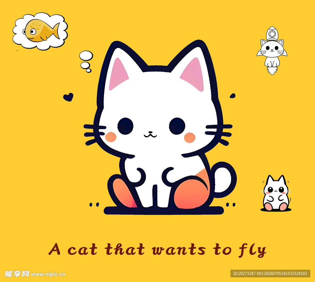 卡通猫海报