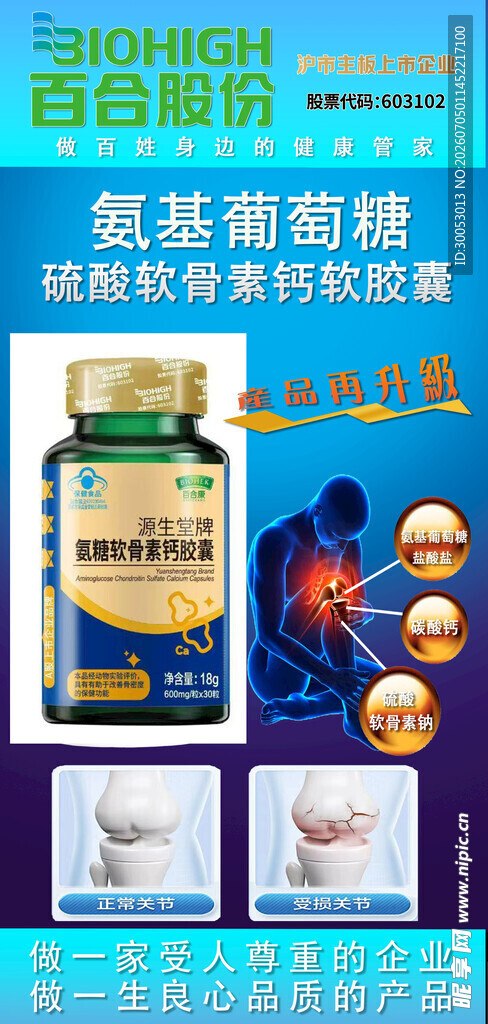 氨糖软骨素保健品宣传图