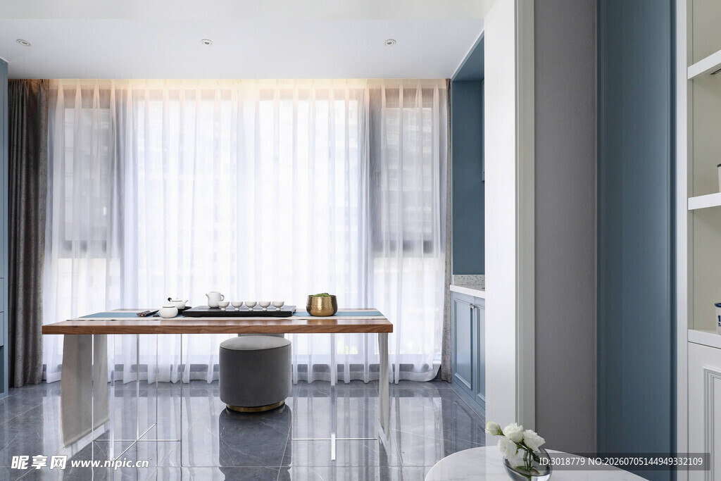 现代简约风书房室内场景