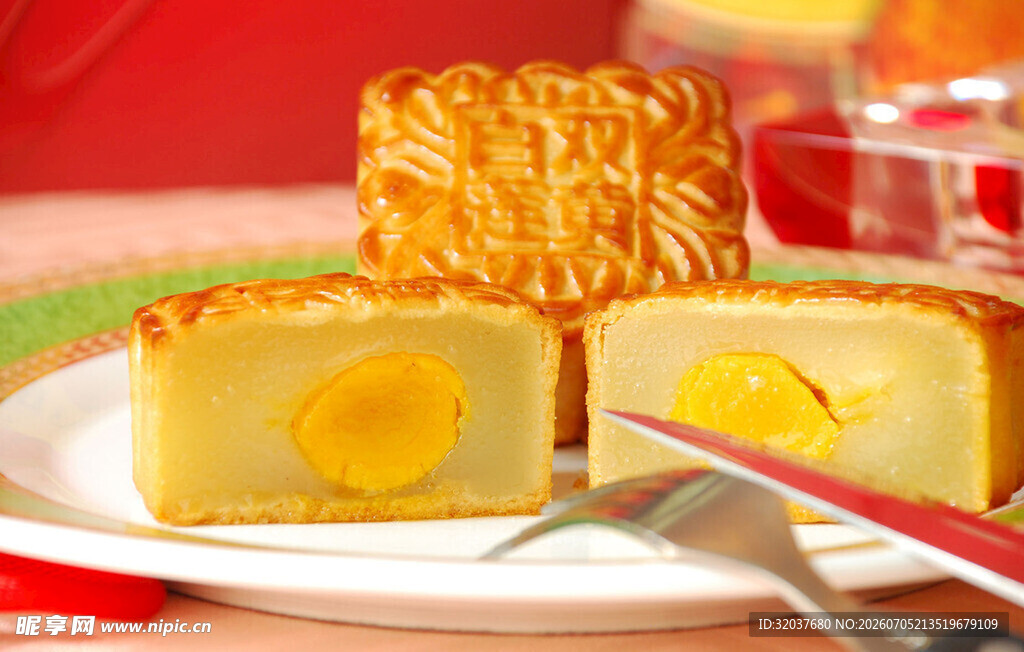美味双馅月饼诱人展示