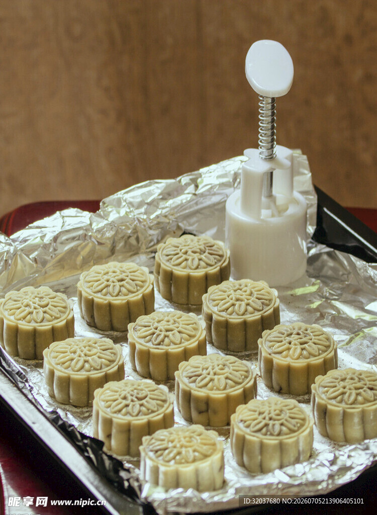 自制月饼烘焙场景展示
