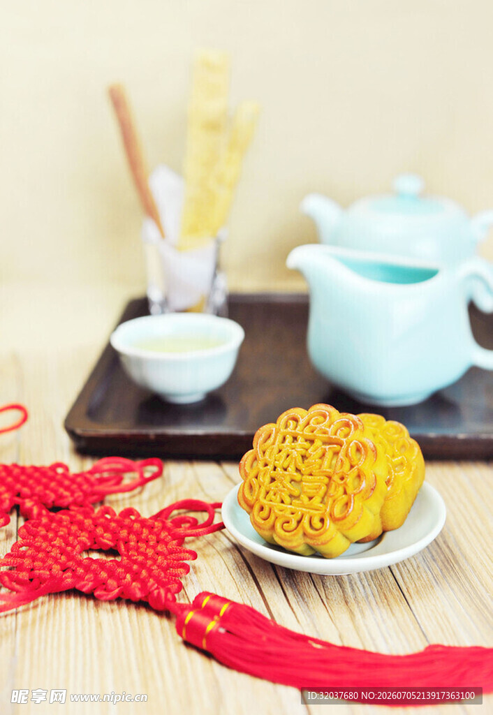 中式茶点与喜庆装饰