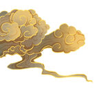 中式金色祥云装饰图案