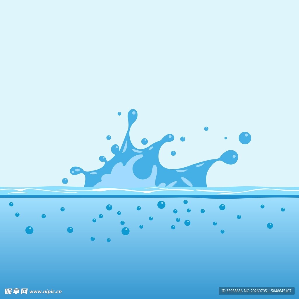 蓝色水花背景