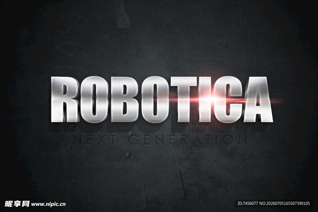 科技风Robotica文字展示