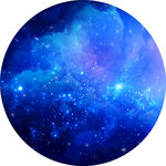 梦幻蓝色星空圆形图案