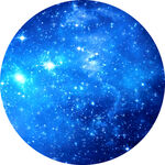 梦幻蓝色星空圆形图案