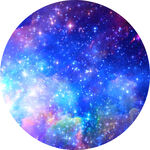 梦幻绚丽的圆形星空图景