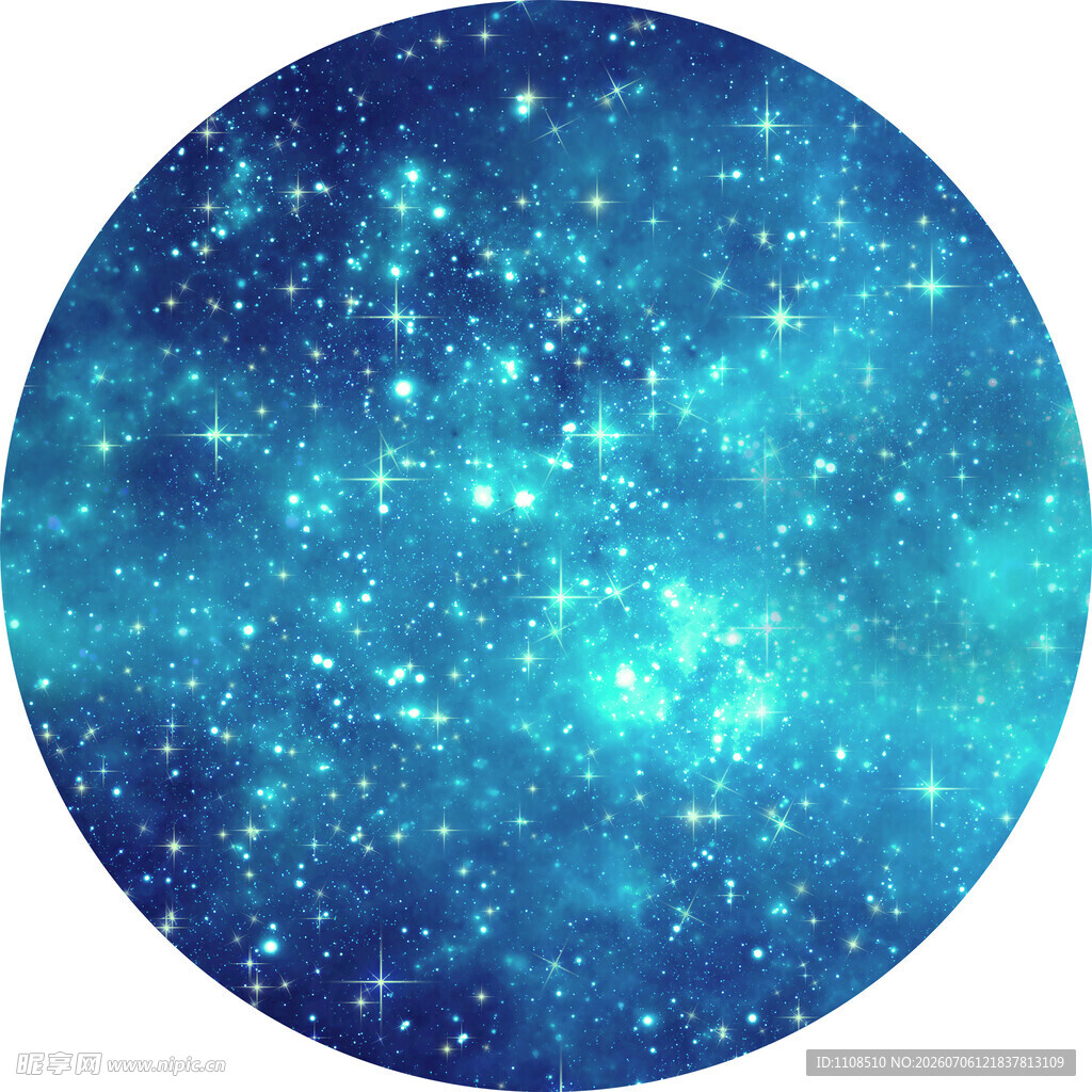 梦幻蓝色星空背景图