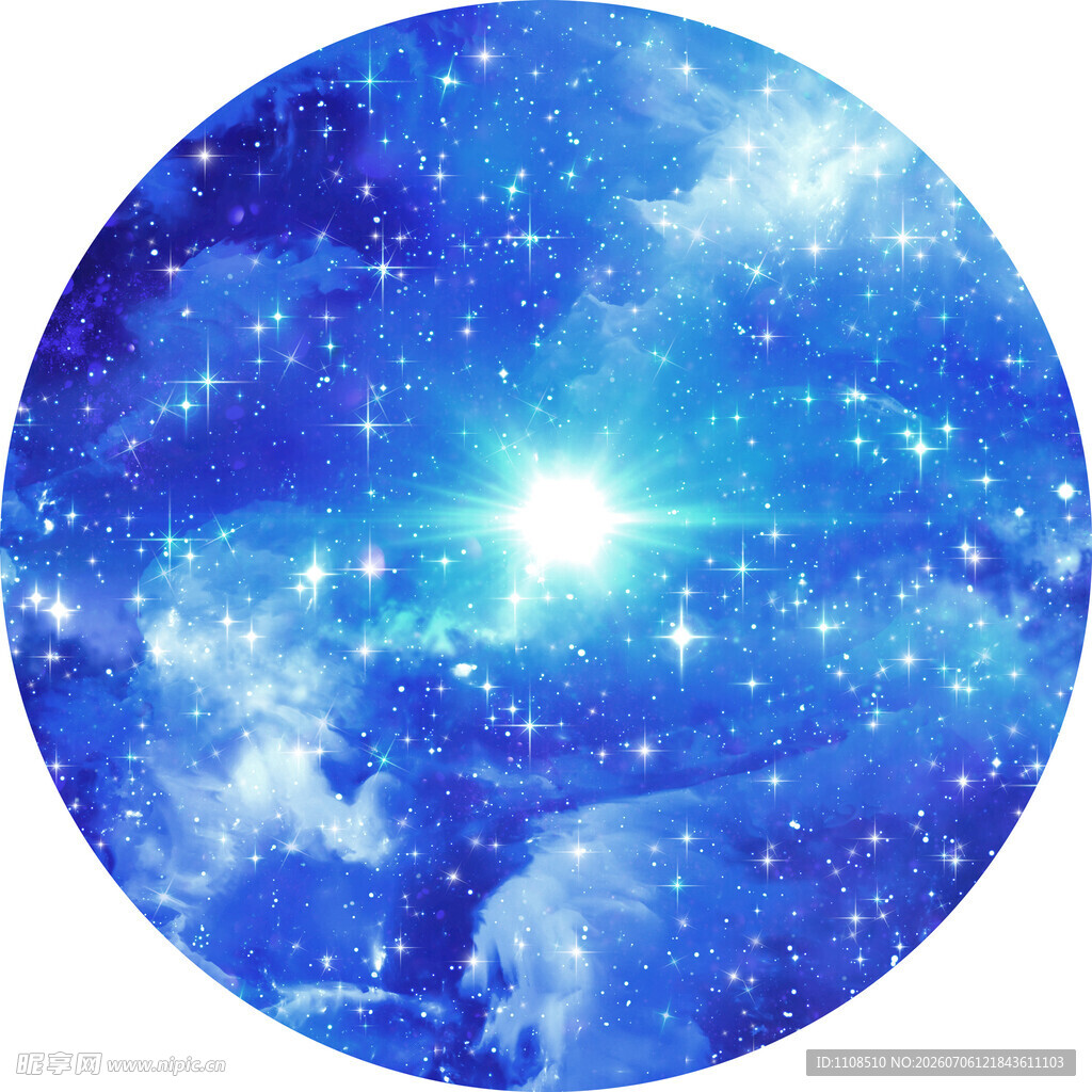 梦幻蓝色星空背景图