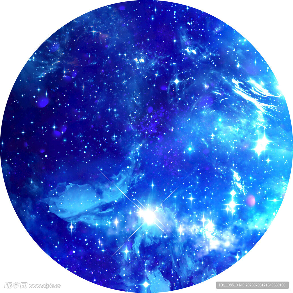 梦幻蓝色星空背景图