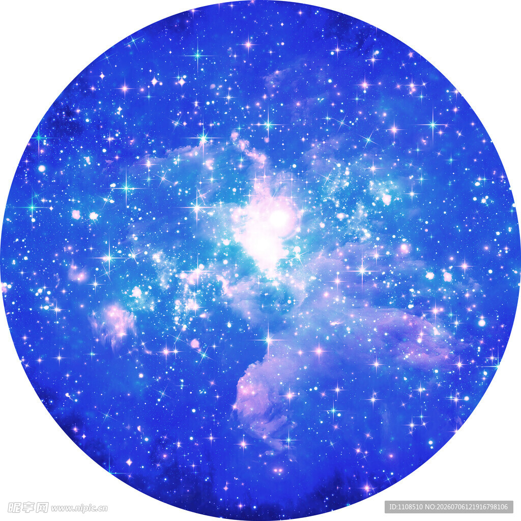 梦幻星空圆形图案