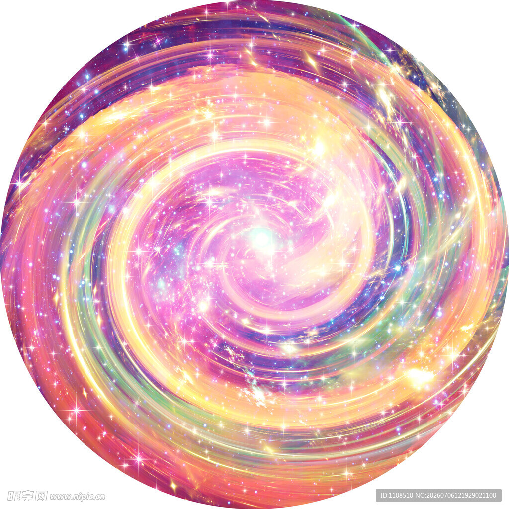 梦幻绚丽的旋涡星空图案