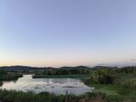 湖畔黄昏美景