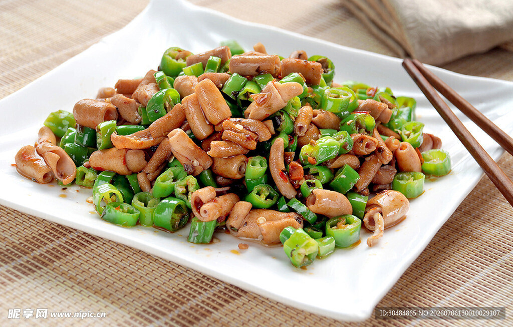 青椒炒鸭肠