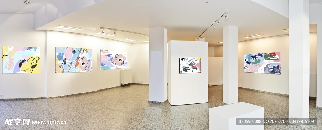 现代艺术展厅内景展示
