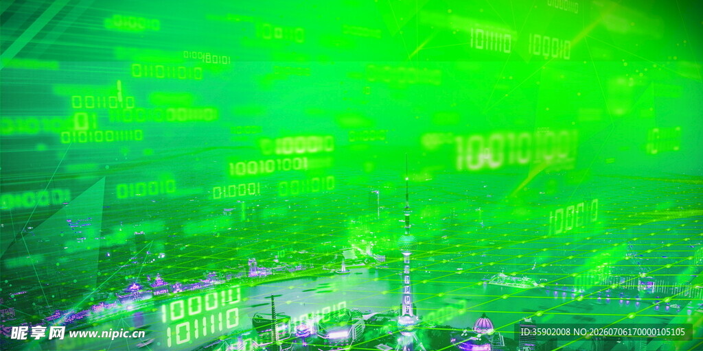 绿色科技背景纹理图