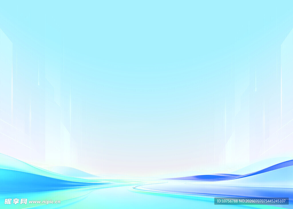 梦幻蓝色渐变流体背景