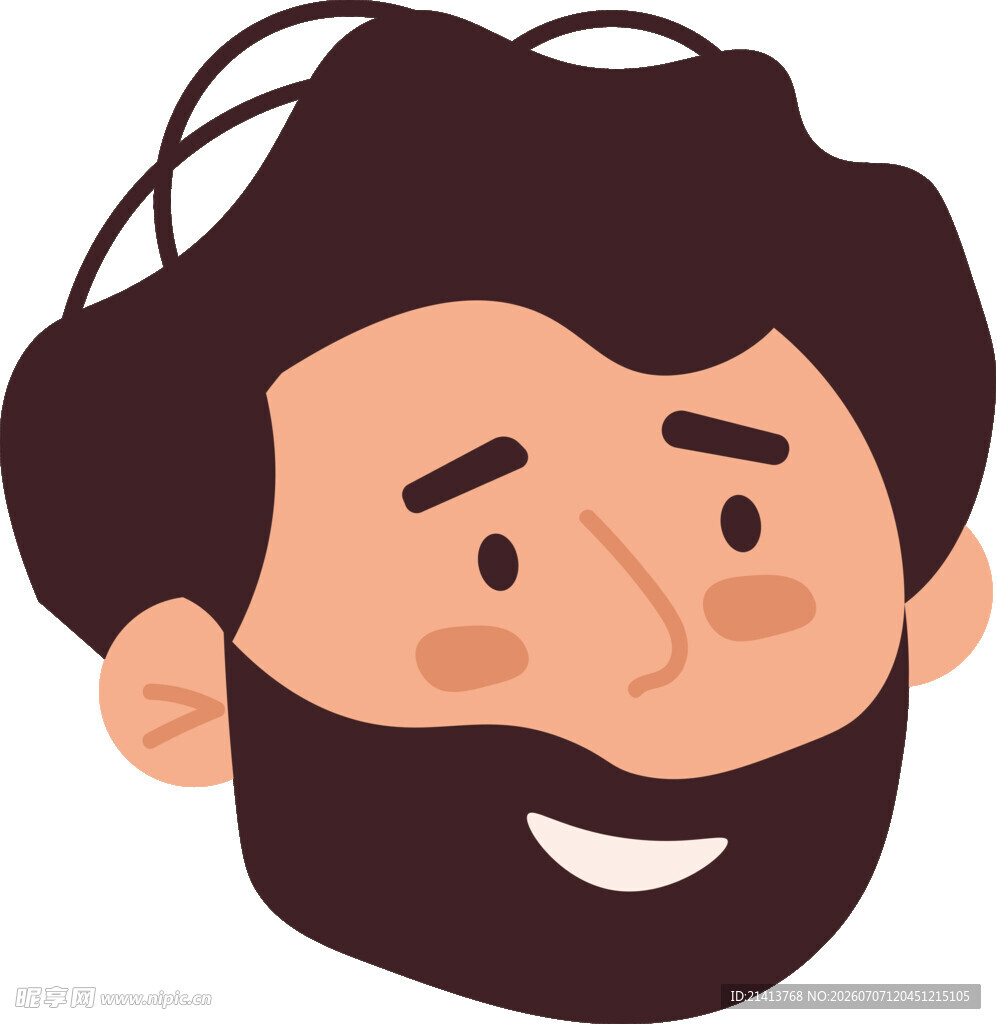 微笑胡须男头像