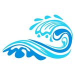 蓝色海浪图案
