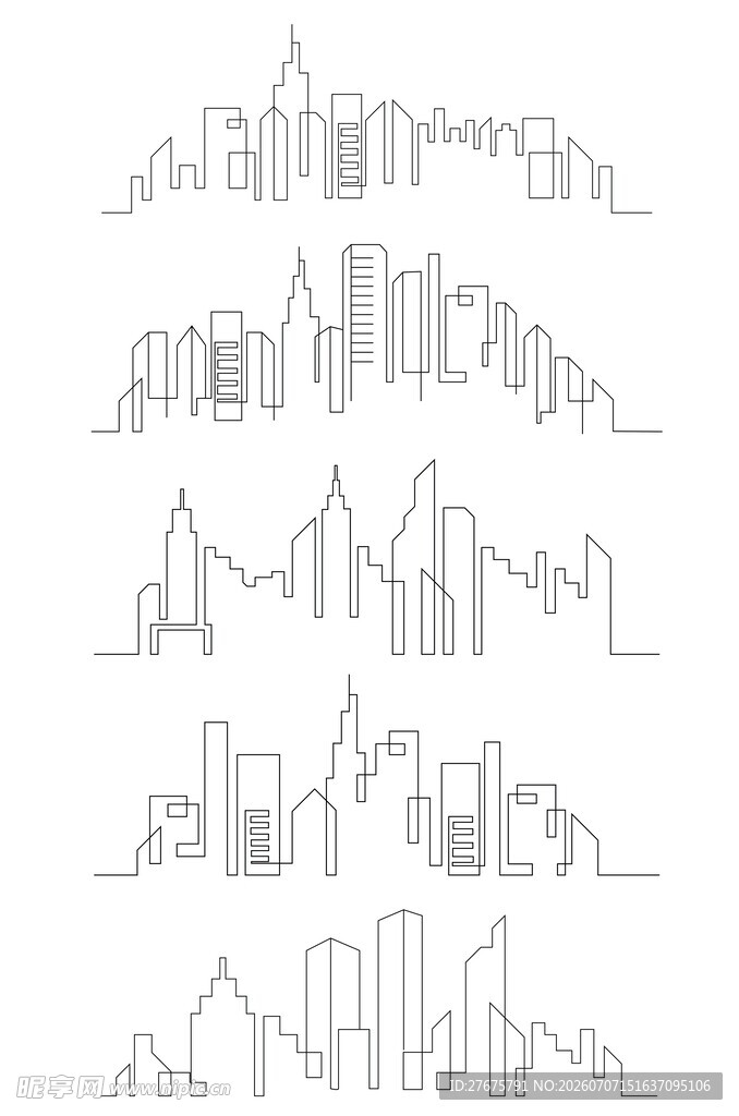 城市线稿合集