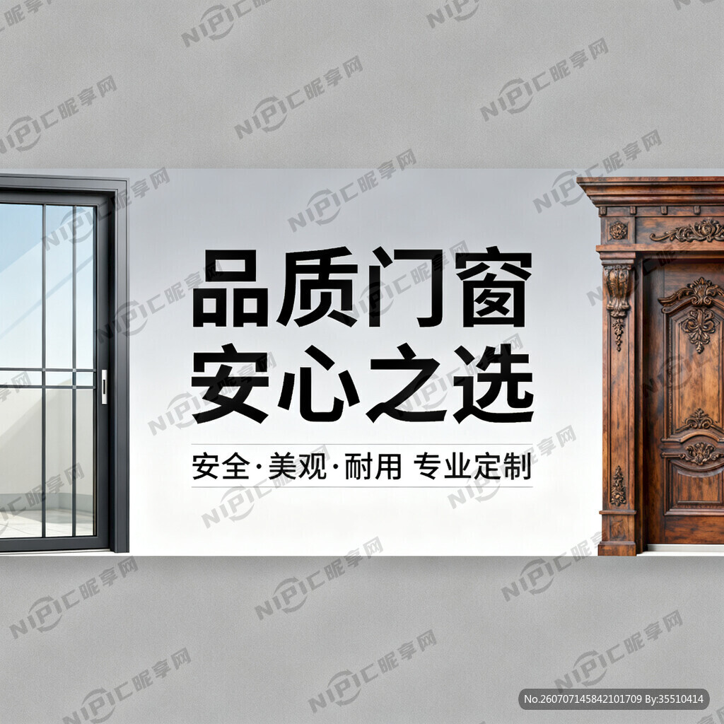 门窗宣传横幅广告