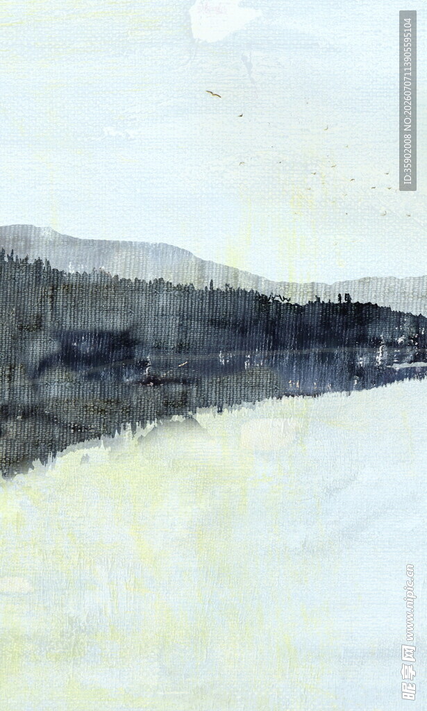 抽象水墨山水风景图