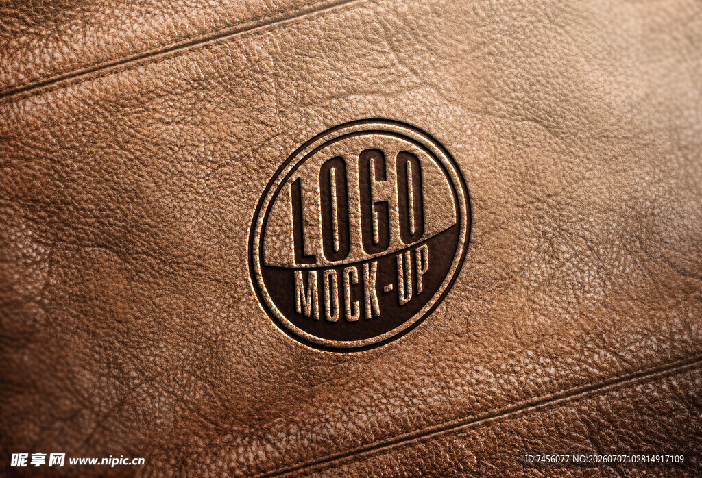 皮革上的LOGO设计展示