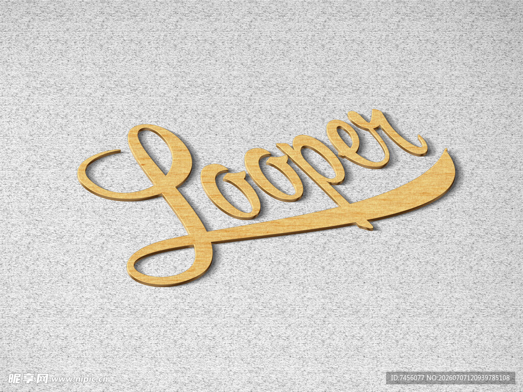 金色Loopy字样装饰